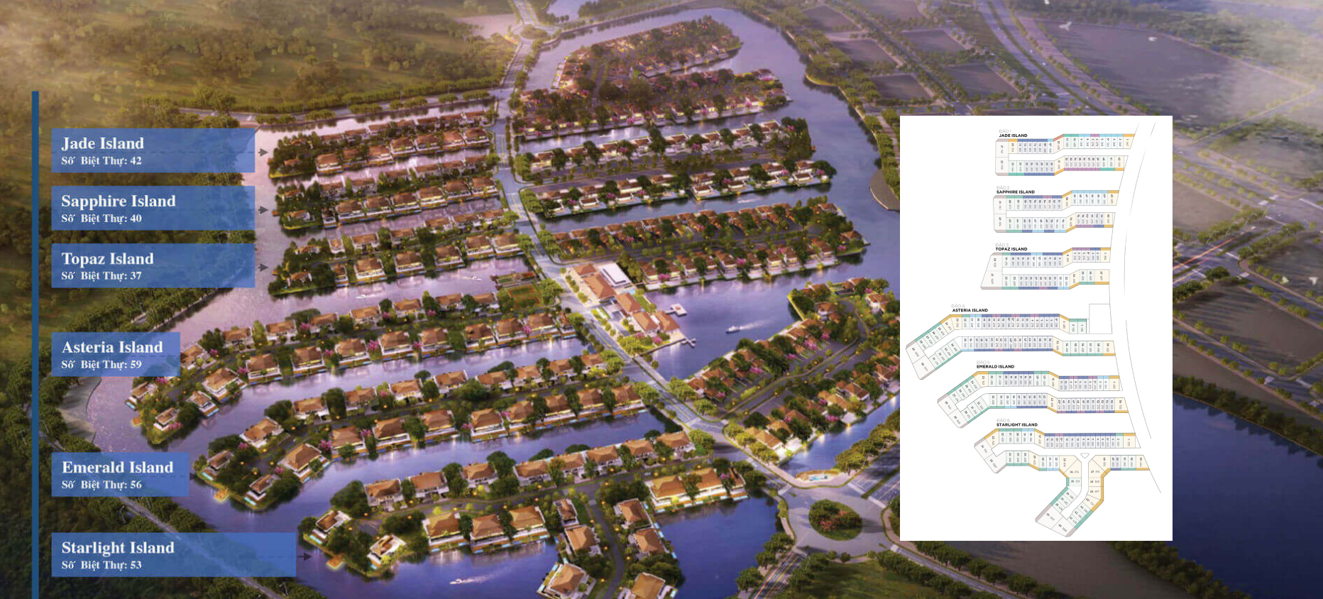 Tổng quan vị trí biệt thự đảo Ecopark