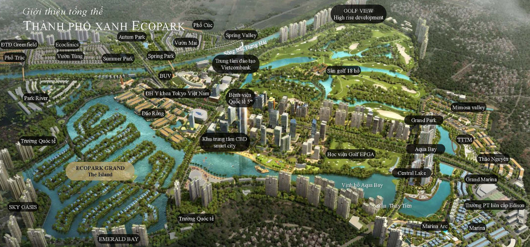 Vị trí Biệt thự đảo Ecopark