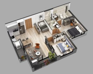 Căn hộ 2 phòng ngủ Sky Oasis