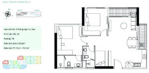 Căn hộ 2 phòng ngủ Sky Oasis