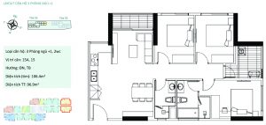 Căn hộ 3 phòng ngủ Sky Oasis