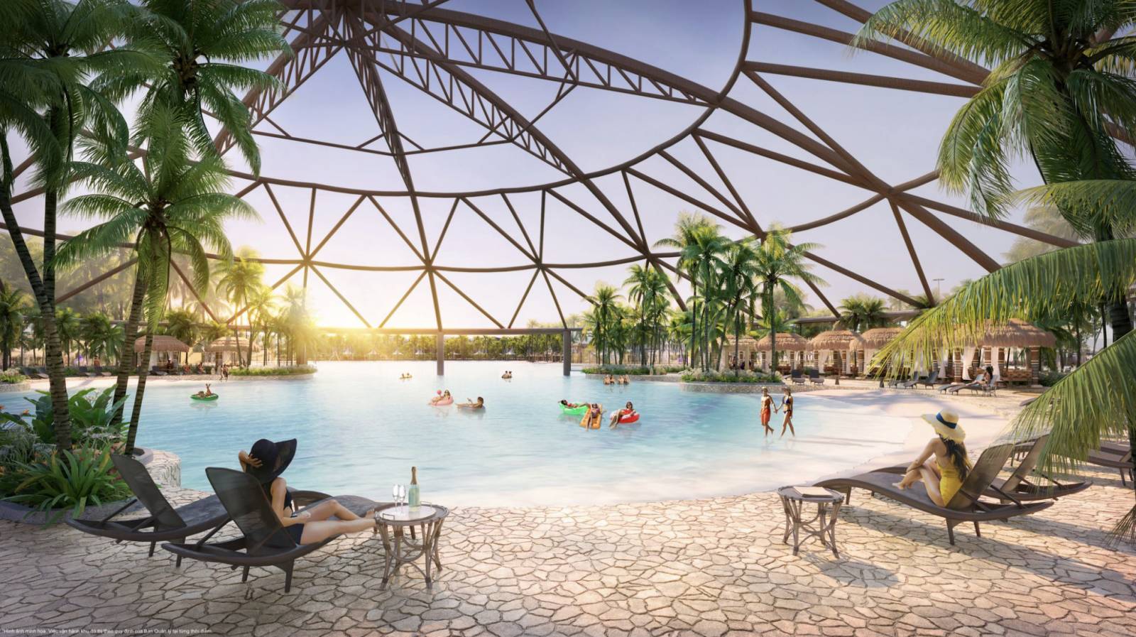 Bể bơi 4 mùa tại Vinhomes Ocean Park 3 The Crown